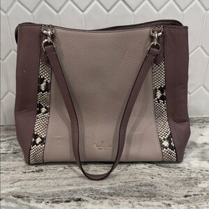 Kate Spade Mauve and Cream Shoulder Bag